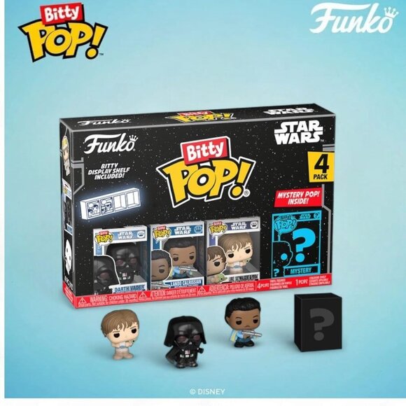 Funko Bitty Pop! Star Wars Empire Strikes Back Darth Vader, Lando, Luke Skywalke - Picture 1 of 5